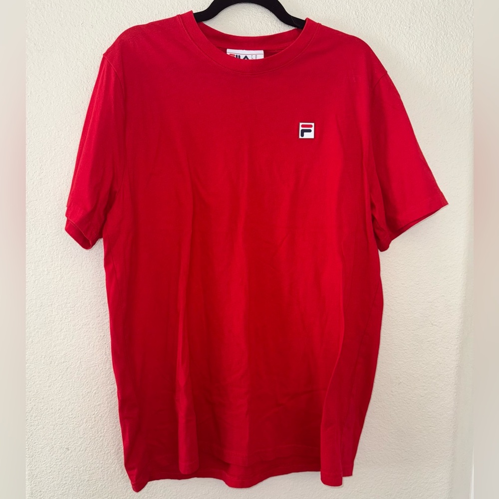 Fila Men's Bold Red Short Sleeve Tee size XL